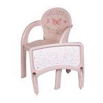Sillón Infantil con Bandeja Dsieño Jardín Encantado Color Rosado