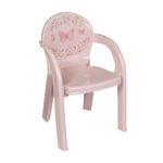 Sillón Infantil con Bandeja Dsieño Jardín Encantado Color Rosado