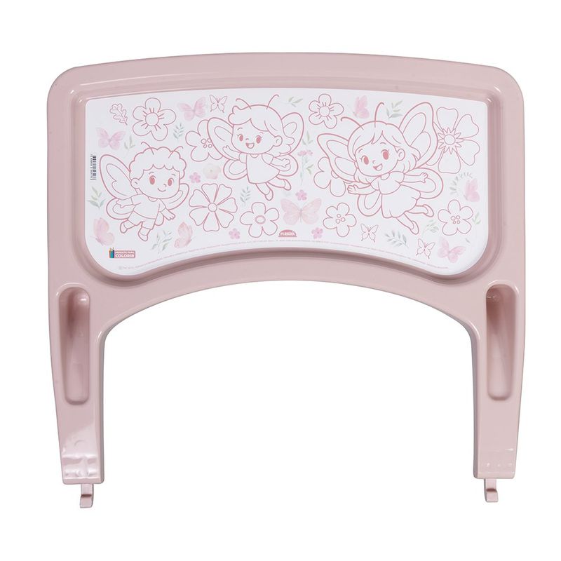 Sillón Infantil con Bandeja Dsieño Jardín Encantado Color Rosado