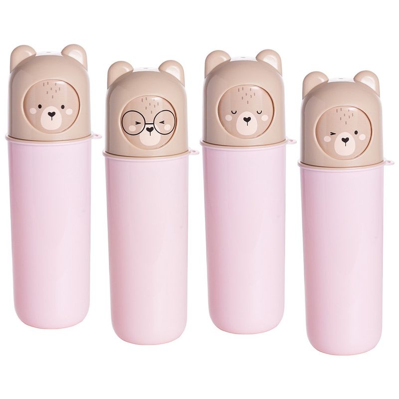 Pachón Infantil con Tapa Diseño Oso Color Rosado