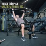 Banco Olímpico FB-350 MultiGym Pegable Color Negro