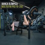 Banco Olímpico FB-350 MultiGym Pegable Color Negro