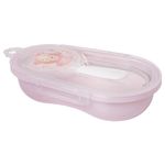 Contenedor de Alimentos con Seguro y Cuchara Diseño Oso Color Rosado