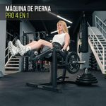 Máquina para Ejercicios de Pierna PRO 4 en 1 Color Negro