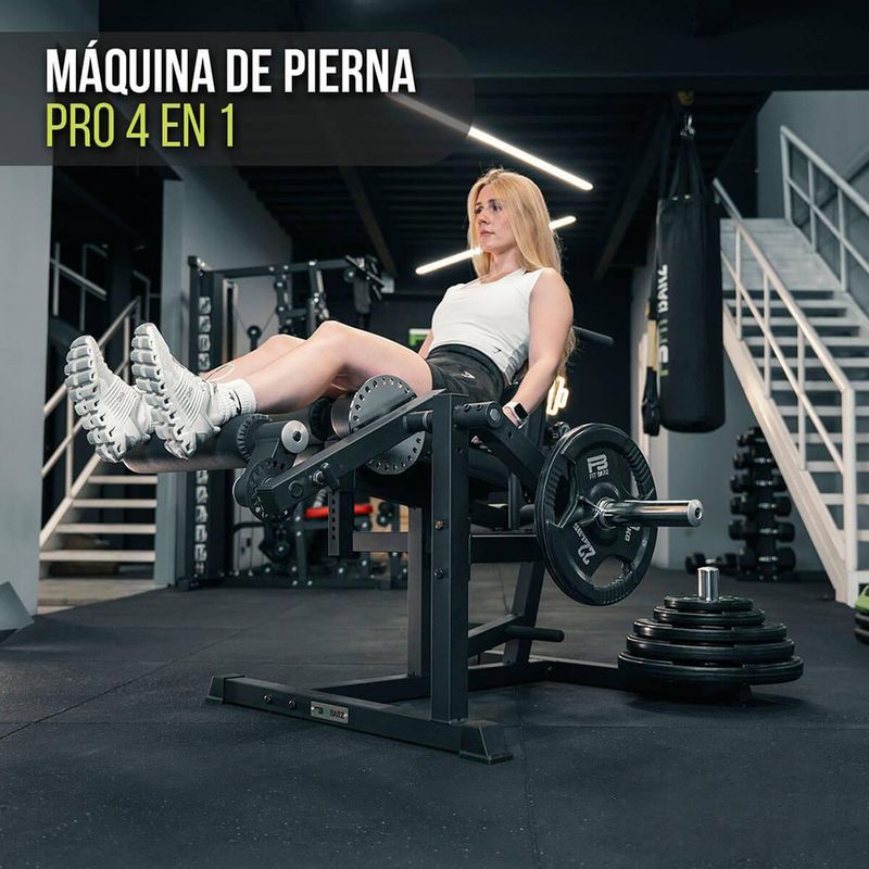 Máquina para Ejercicios de Pierna PRO 4 en 1 Color Negro