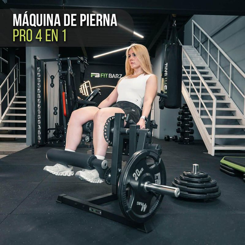 Máquina para Ejercicios de Pierna PRO 4 en 1 Color Negro