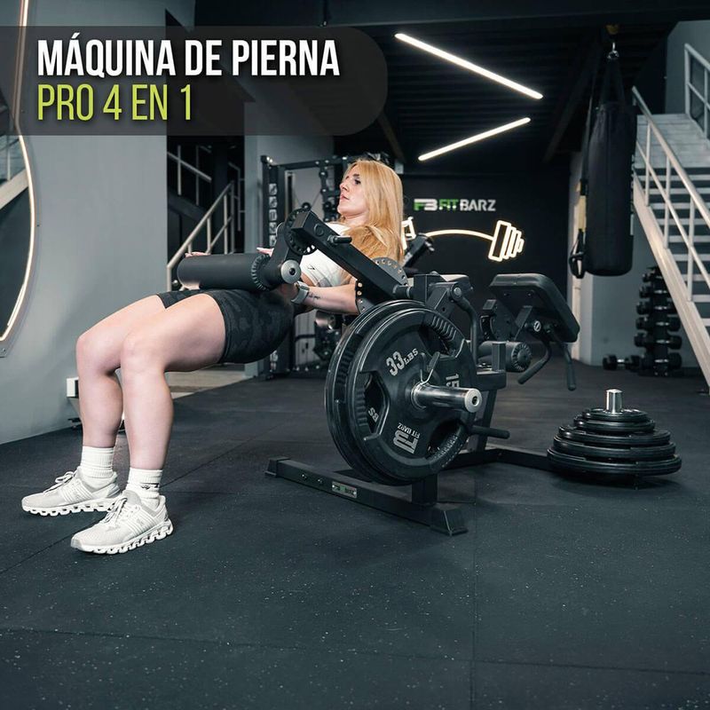 Máquina para Ejercicios de Pierna PRO 4 en 1 Color Negro