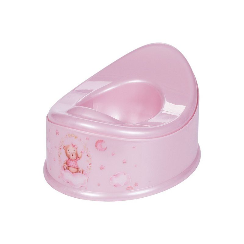 Bacinica Decora 900 ml Diseño Oso Color Rosado para Entrenamiento Infantil