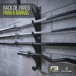 Rack de Pared para Barras Olímpicas y Estándar de 60 Cm Color Negro