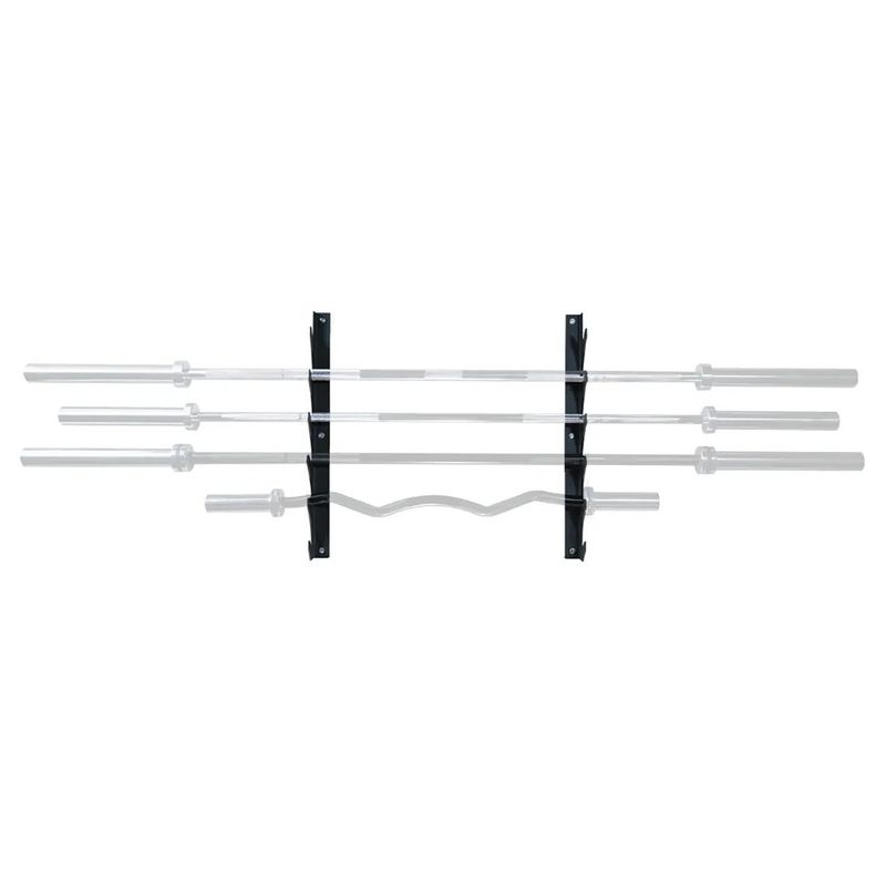 Rack de Pared para Barras Olímpicas y Estándar de 60 Cm Color Negro