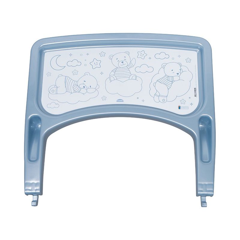 Sillón Infantil con Bandeja Decorativa Diseño Oso Color Azul