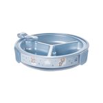 Plato Térmico Infantil con Ventosa y Seguro Diseño Oso Color Azul