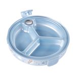 Plato Térmico Infantil con Ventosa y Seguro Diseño Oso Color Azul
