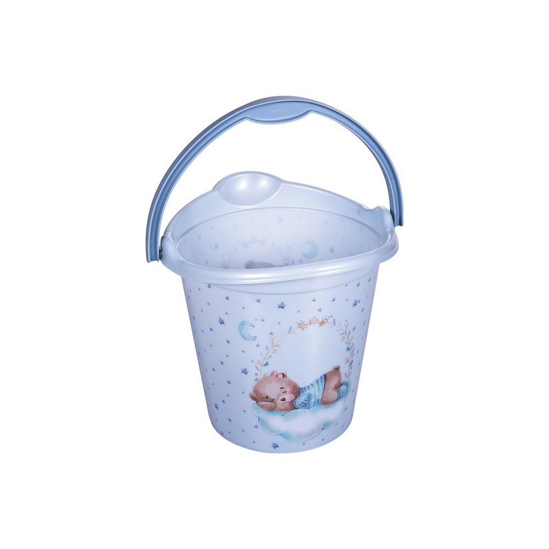 Balde Infantil Decora 8 Litros Diseño Oso Color Azul