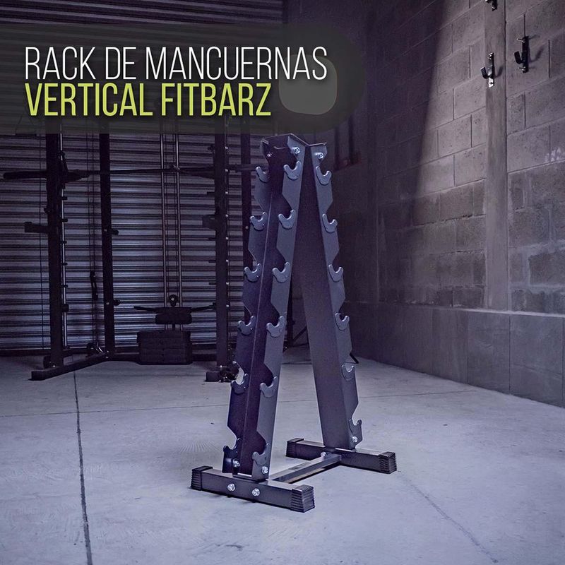Rack para 6 pares de Mancuernas Vertical de 60 X 120 Cm Color Negro