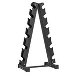 Rack para 6 pares de Mancuernas Vertical de 60 X 120 Cm Color Negro