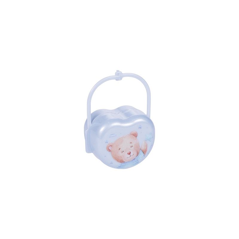Porta Chupete Decora 140 mL Diseño Oso Color Azul