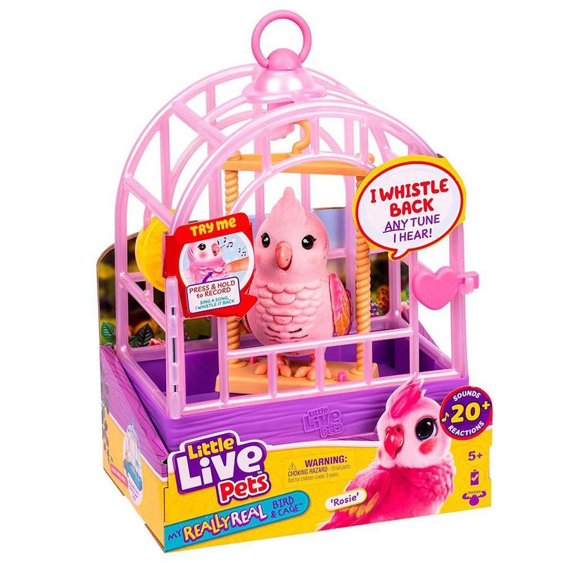 Figura Interactiva de Pájaro Little Live Pets con Jaula Diseños Surtidos