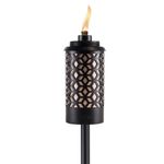 Antorcha Exterior TIKI Negra de Acero para Patio y Jardín