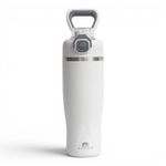 Botella Térmica de Acero Inoxidable de 500 mL con Tapa Antiderrame Color Blanco