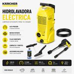 Hidrolavadora Eléctrica K1 Car Edition de 1450 PSI para Limpieza de Autos