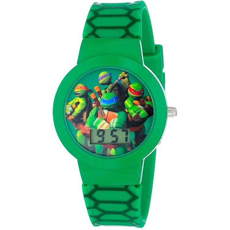 Reloj Digital LCD para Niños Diseño Tortugas Ninja Color Verde
