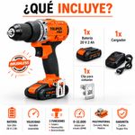 Taladro Percutor Inalámbrico con Batería de 1/2 Plg y 20 V