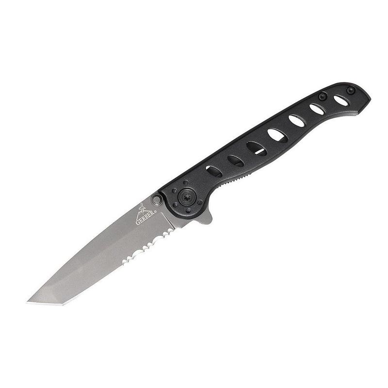 Navaja Plegable Negra de Acero Inoxidable con Clip de Bolsillo 7.12"