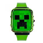 Reloj Digital LED Infantil Diseño Minecraft Creeper Color Verde