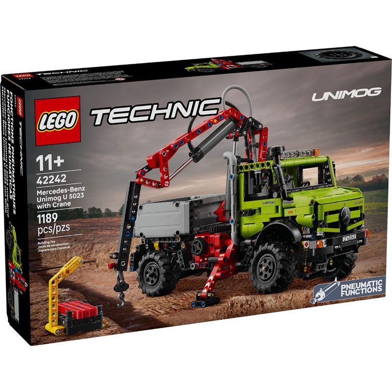 LEGO Technic Mercedes-Benz Unimog U 5023 con Grúa #42242 de 1189 Piezas