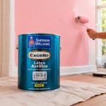 Pintura Excello Látex Mate Color Rosa Pastel de 1 Galón