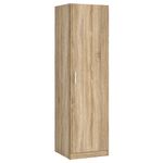 Clóset Space de 1 Puerta con Acabado Roble para Dormitorio de 49.5 x 48.6 x 175.4 cm