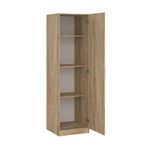 Clóset Space de 1 Puerta con Acabado Roble para Dormitorio de 49.5 x 48.6 x 175.4 cm