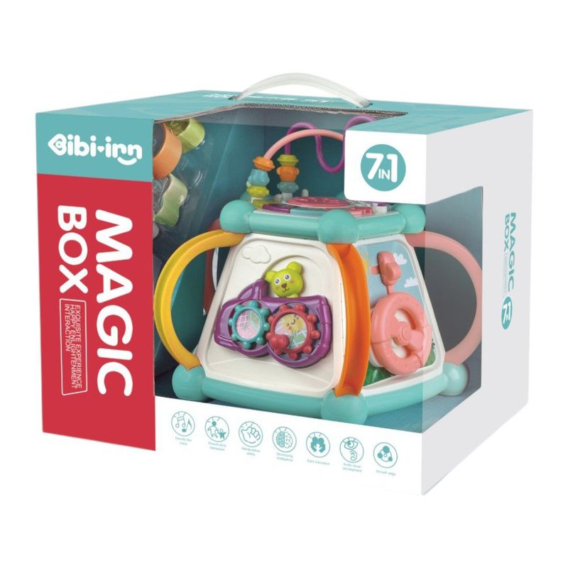 Cubo Didáctico Multifuncional 7 en 1 para Bebé con Luces y Sonido Multicolor