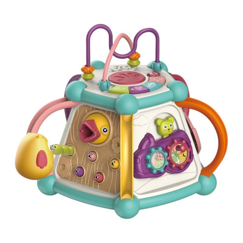 Cubo Didáctico Multifuncional 7 en 1 para Bebé con Luces y Sonido Multicolor