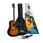 Guitarra Electroacústica Washburn Apprentice con Accesorios Color Tabaco Sunburst