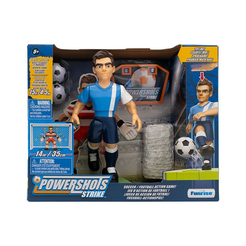 Figura de Fútbol Powershots Strike con Portería y Pelota