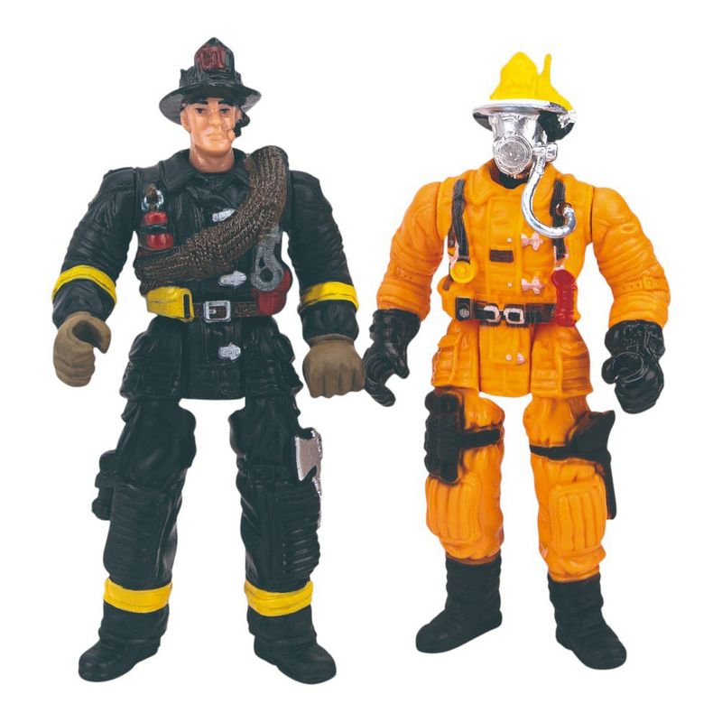Set de Rescate con Camión de Bomberos, Helicóptero, Patrulla y Figuras Multicolor