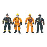 Set de Rescate con Camión de Bomberos, Helicóptero, Patrulla y Figuras Multicolor