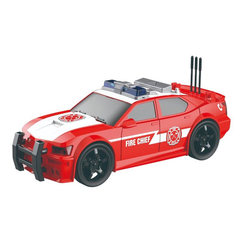 Set de Rescate con Camión de Bomberos, Helicóptero, Patrulla y Figuras Multicolor