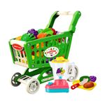 Carrito de Supermercado Infantil con Frutas para Cortar y Accesorios 23 Piezas
