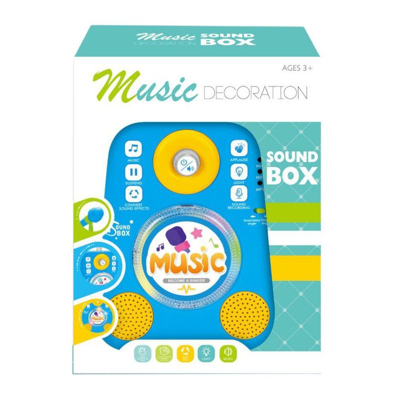 Micrófono Infantil con Bocina y Efectos de Sonido Color Celeste