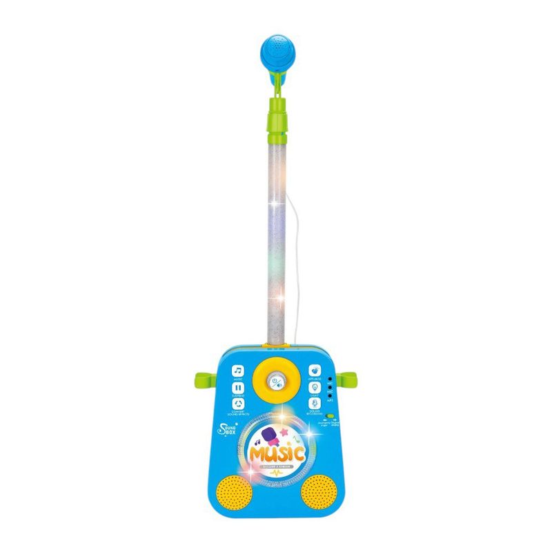 Micrófono Infantil con Bocina y Efectos de Sonido Color Celeste