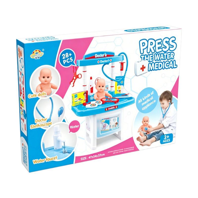 Set de Juego Médico para Bebés con Estación y Accesorios 28 Piezas