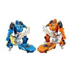 Robot Transformers con Figuras Transformables y Accesorios de Acción Color Azul y Naranja
