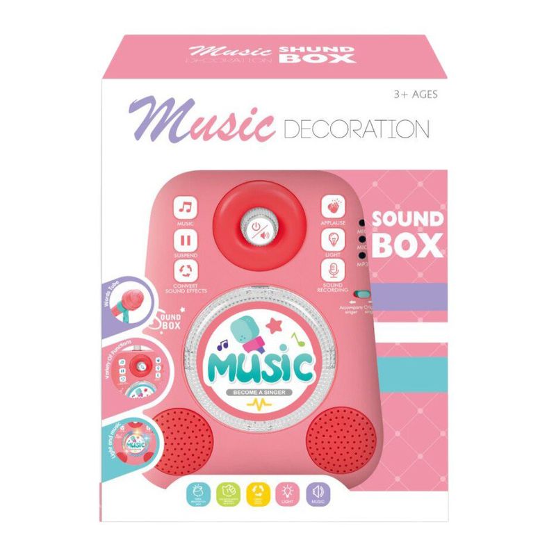Micrófono Infantil con Bocina y Efectos de Sonido Color Rosado