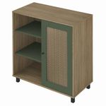 Bufetera Charlotte de MDF y MDP con Puerta Reversible de 80 x 40 x 80 cm Beige y Verde Menta