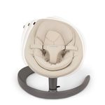 Silla Mecedora para Bebé Leaf Grow Cloud con Barra de Juguetes y Arnés 3 Puntos Beige