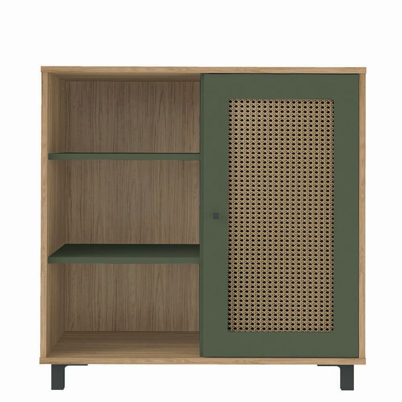 Bufetera Charlotte de MDF y MDP con Puerta Reversible de 80 x 40 x 80 cm Beige y Verde Menta