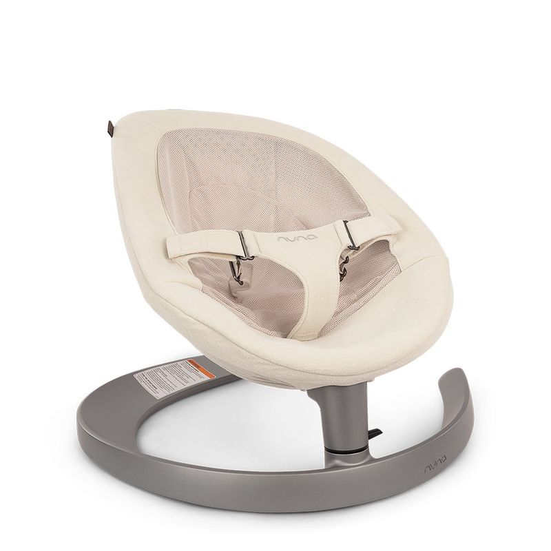 Silla Mecedora para Bebé Leaf Grow Cloud con Barra de Juguetes y Arnés 3 Puntos Beige